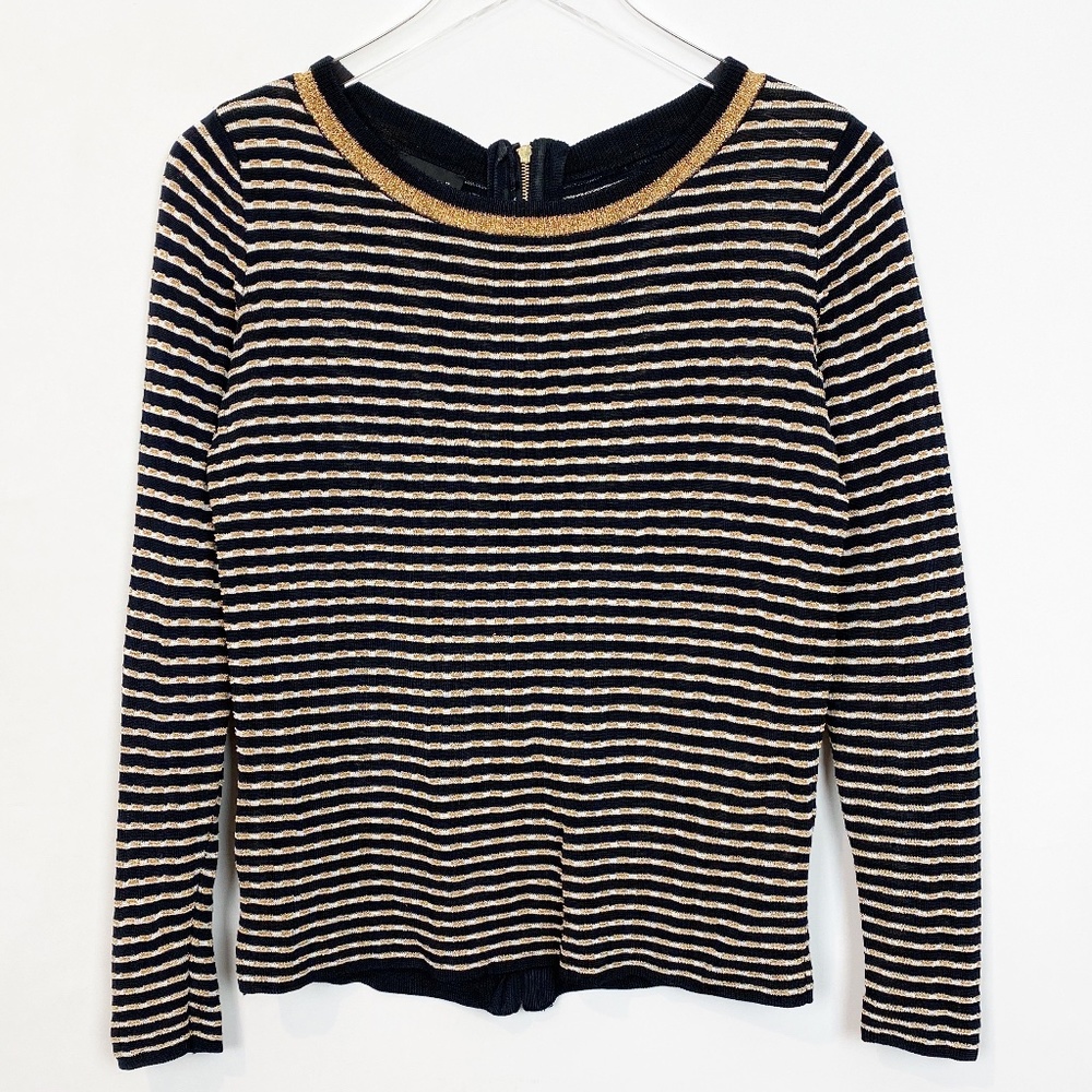 Kookai Metallic Stripes Back Zip Jumper 2